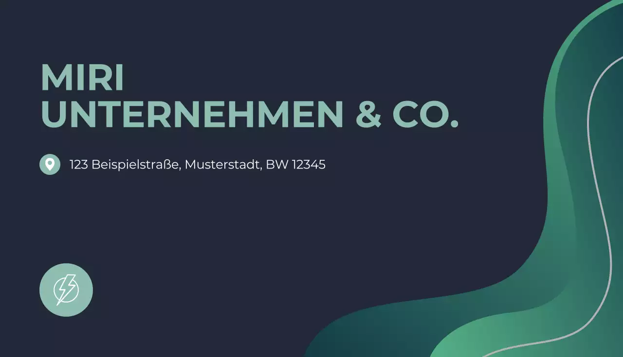 Visitenkarte für moderne grüne Energie