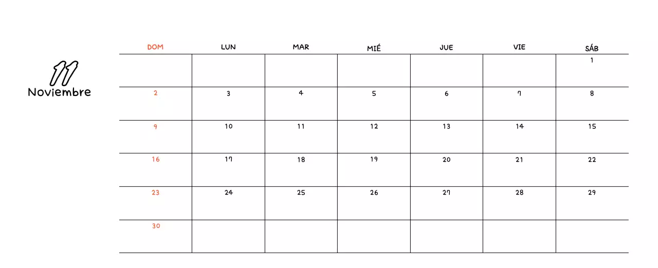 Bonito calendario con fotos de Año Nuevo