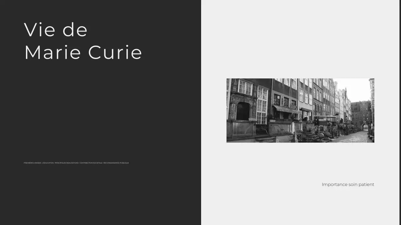 Minimaliste moderne Explorer la vie de Marie Curie Présentation