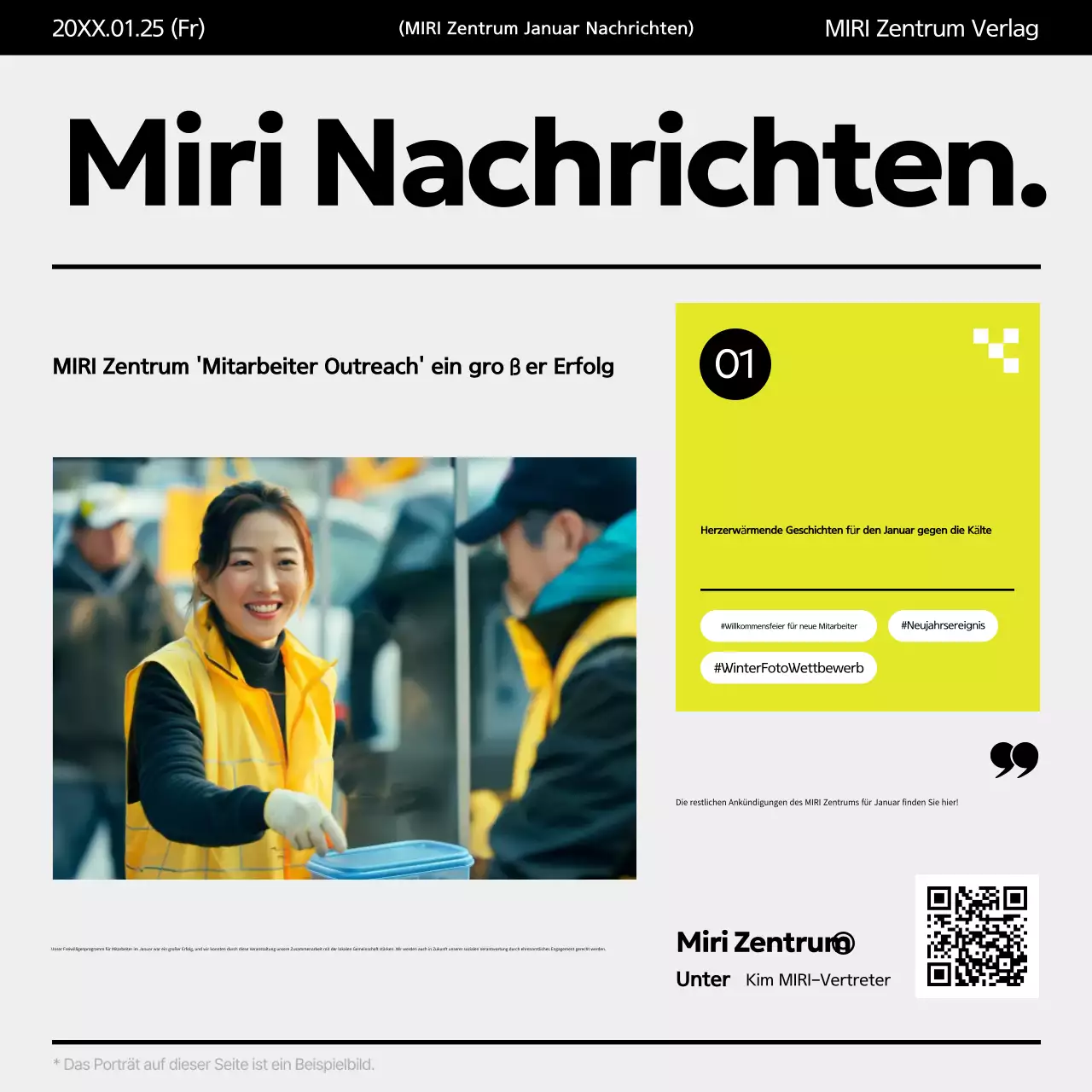 Gelb Einfacher Leitfaden für Freiwilligenarbeit