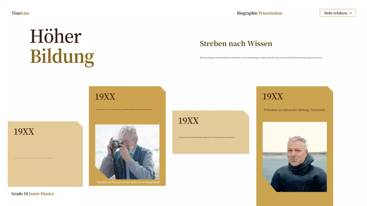 beige vintage biographie klasse