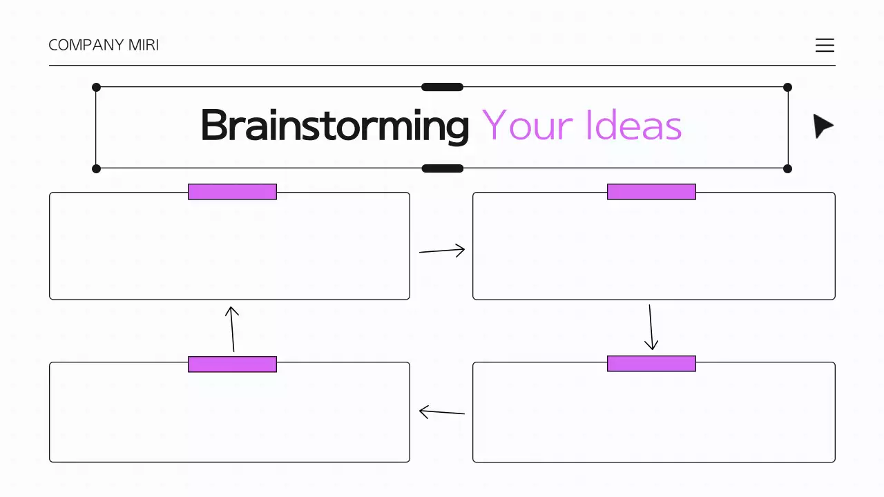 Bài thuyết trình hướng dẫn động não tối giản màu vàng