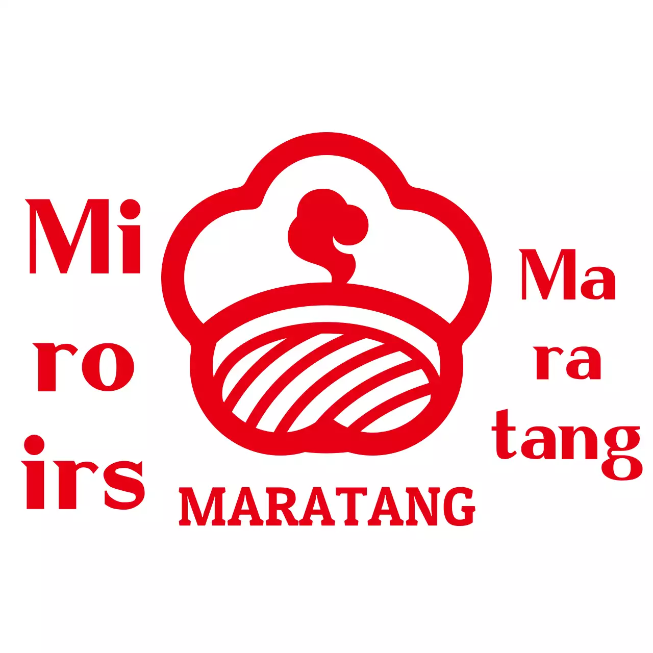 Logo rouge simple pour l'alimentation