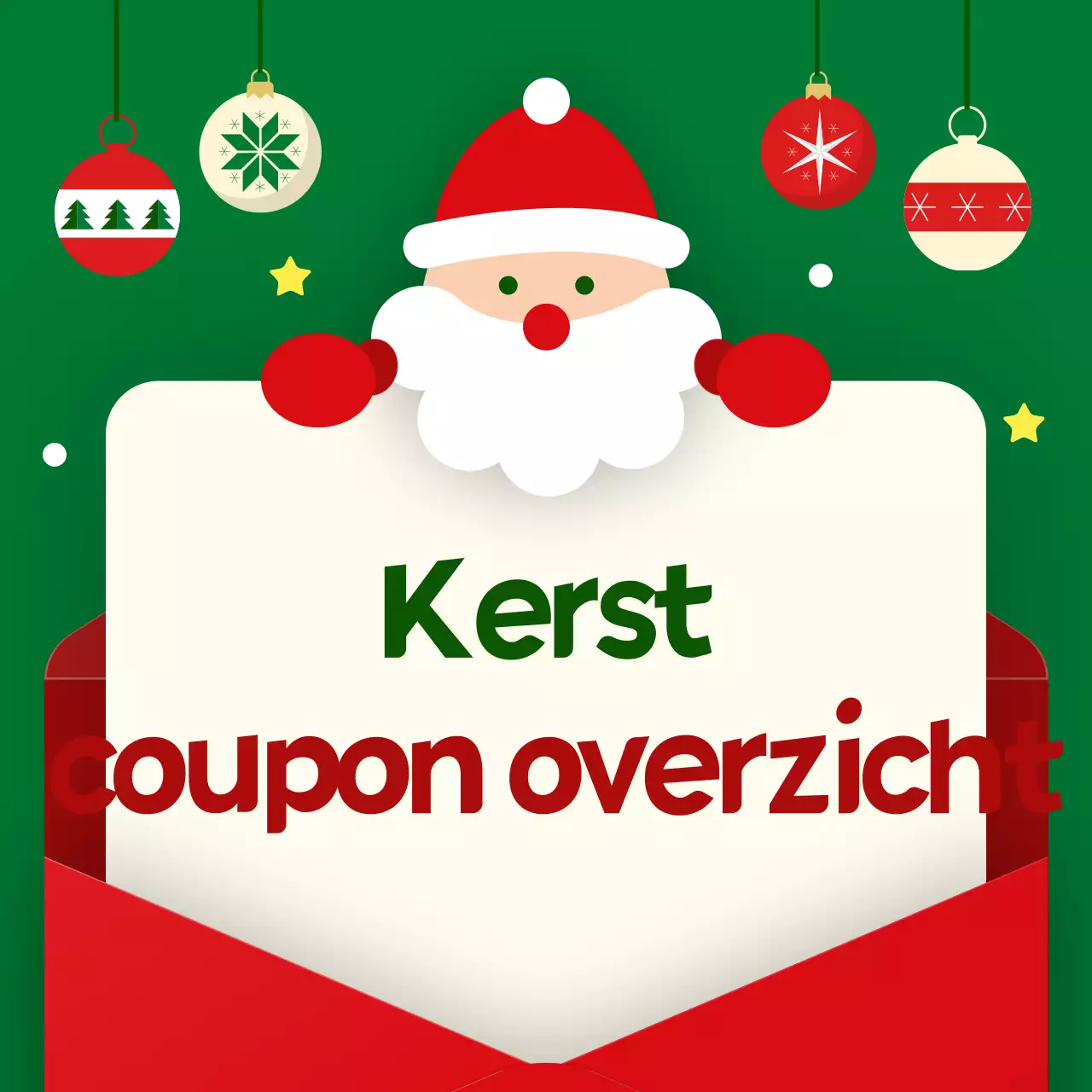Groene eenvoudige kerstbon
