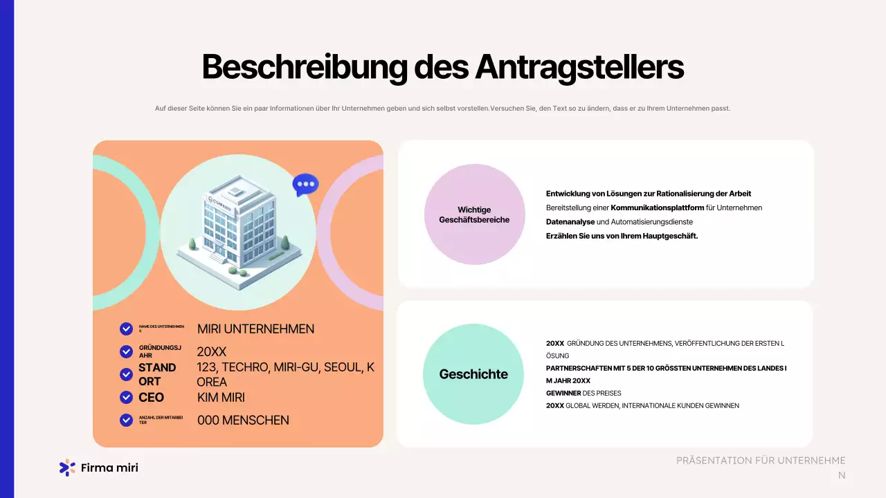Förderung eines beigefarbenen modernen Geschäftsvorschlags