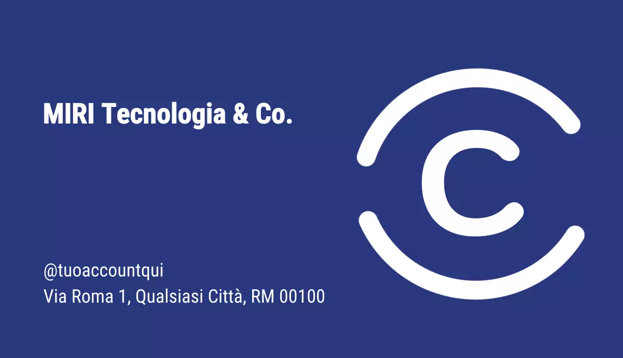 biglietto da visita bianco e moderno del Direttore Tecnico