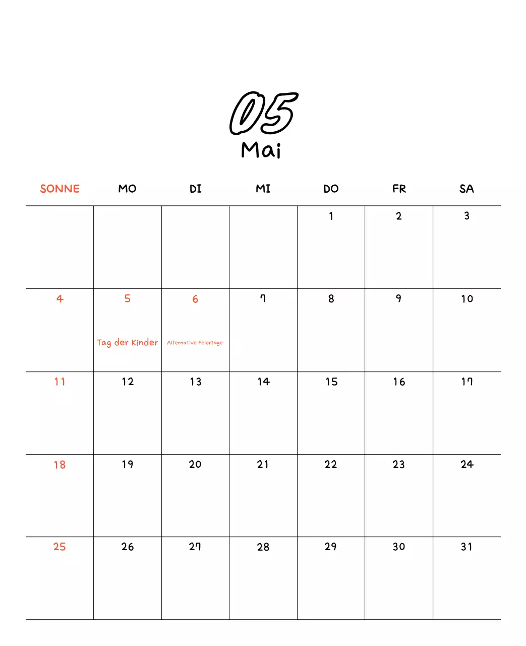 Bezaubernder Neujahrskalender