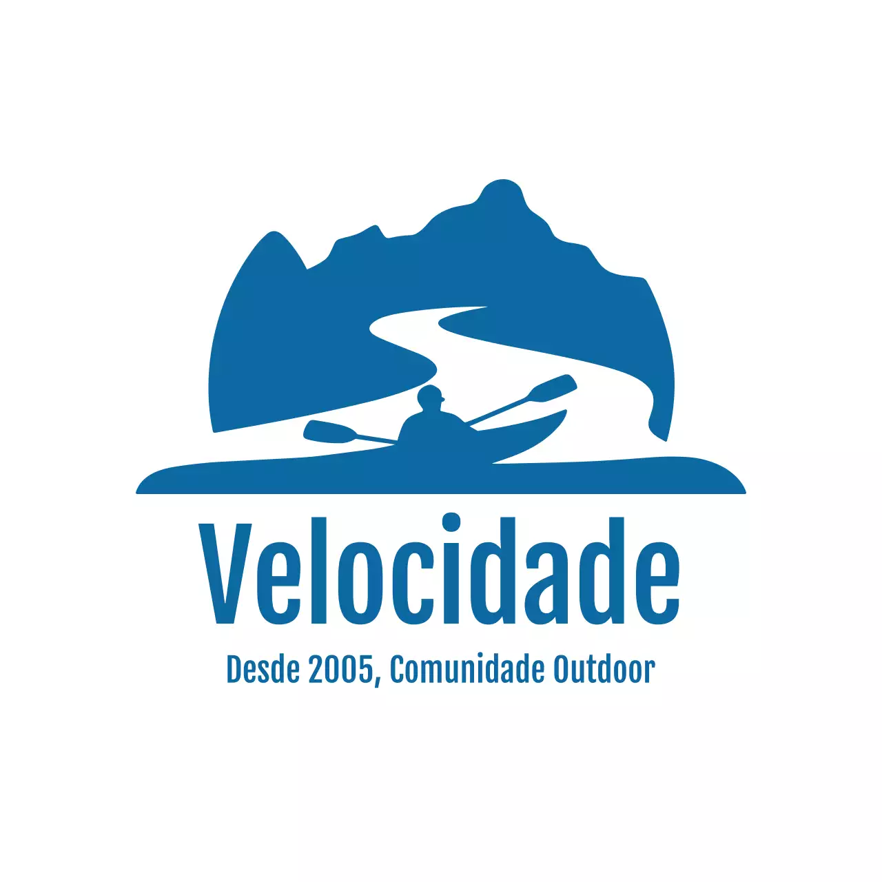 Anúncio de evento ao ar livre minimalista azul