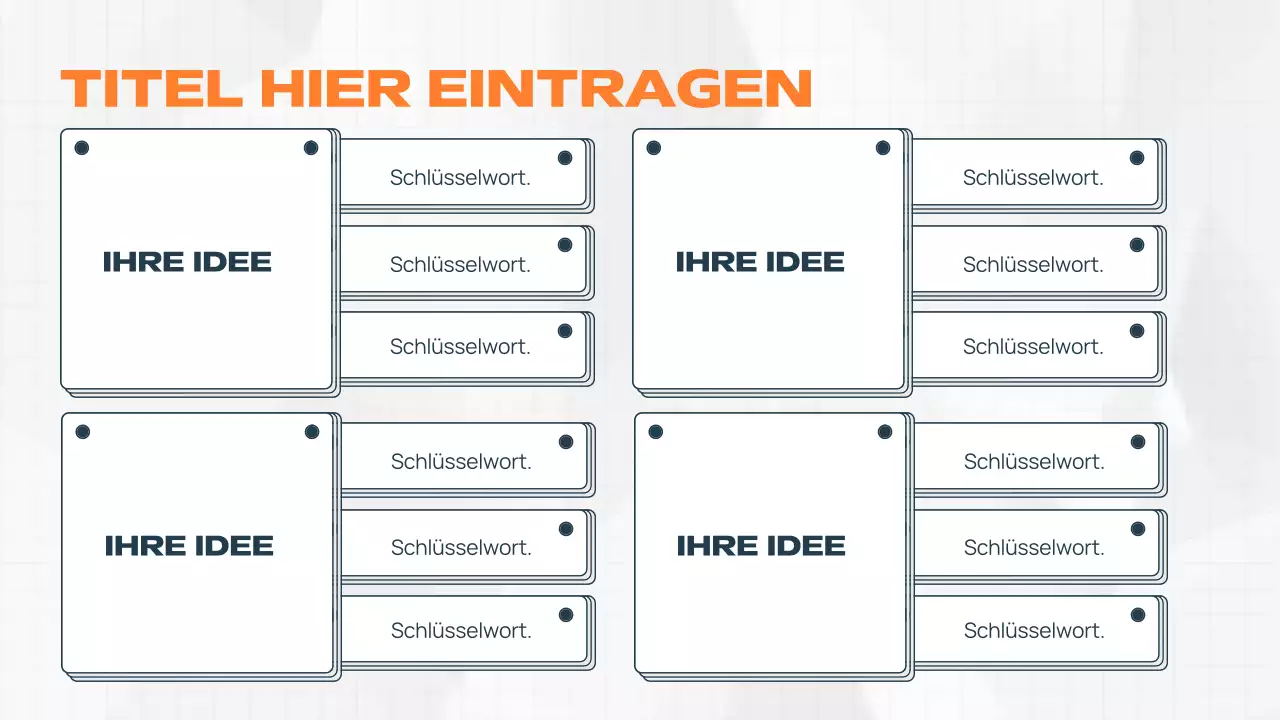 orange modernes Brainstorming-Dokument