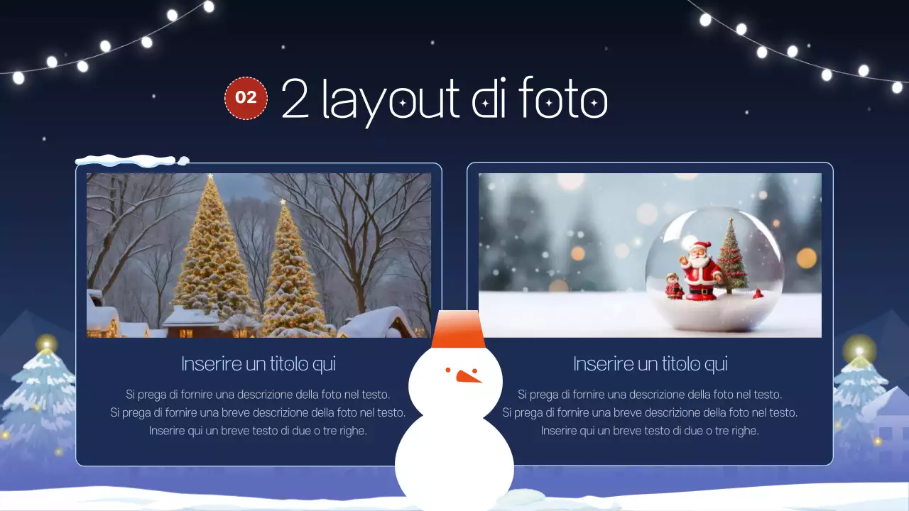 Una bella presentazione in blu navy e viola