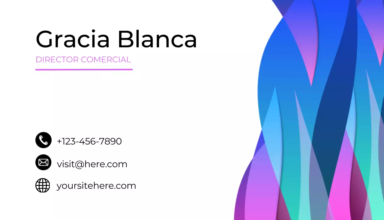 colorida tarjeta de visita abstracta