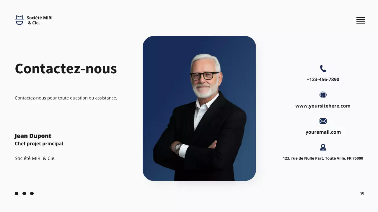 Présentation d'une proposition de projet d'entreprise de la marine