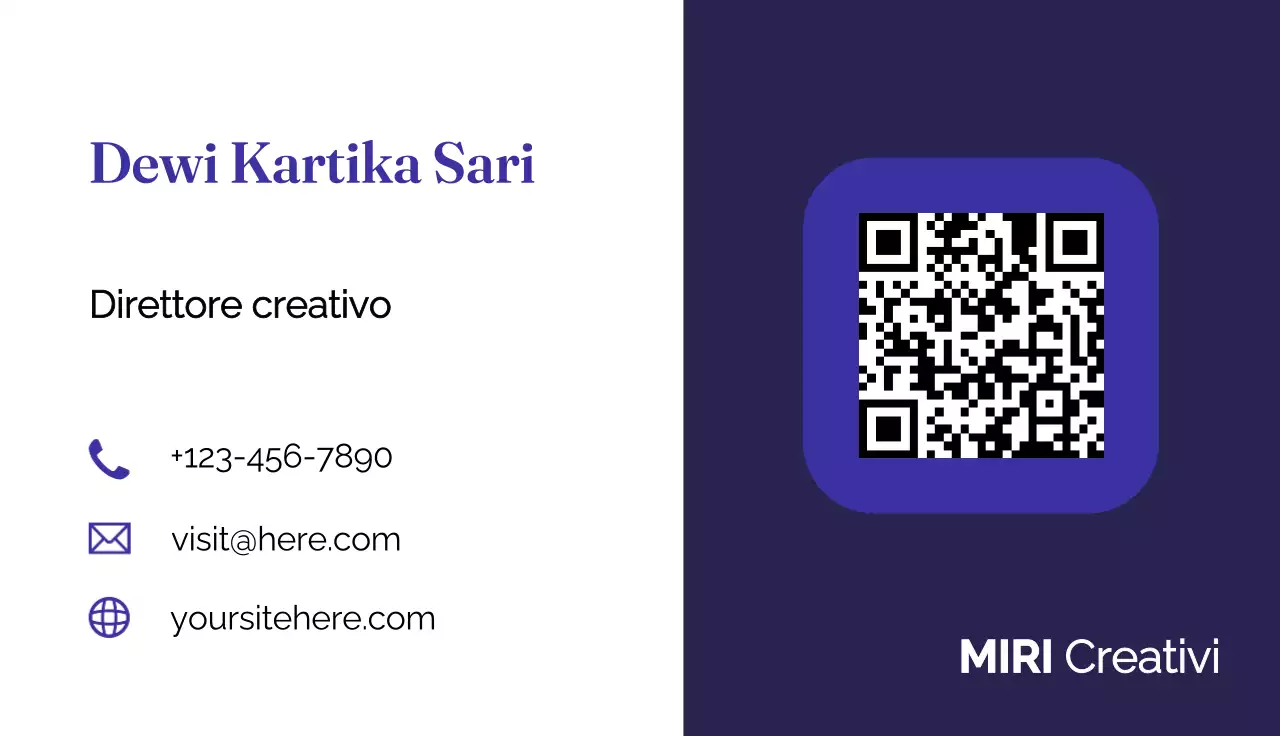 biglietto da visita moderno in stile navy