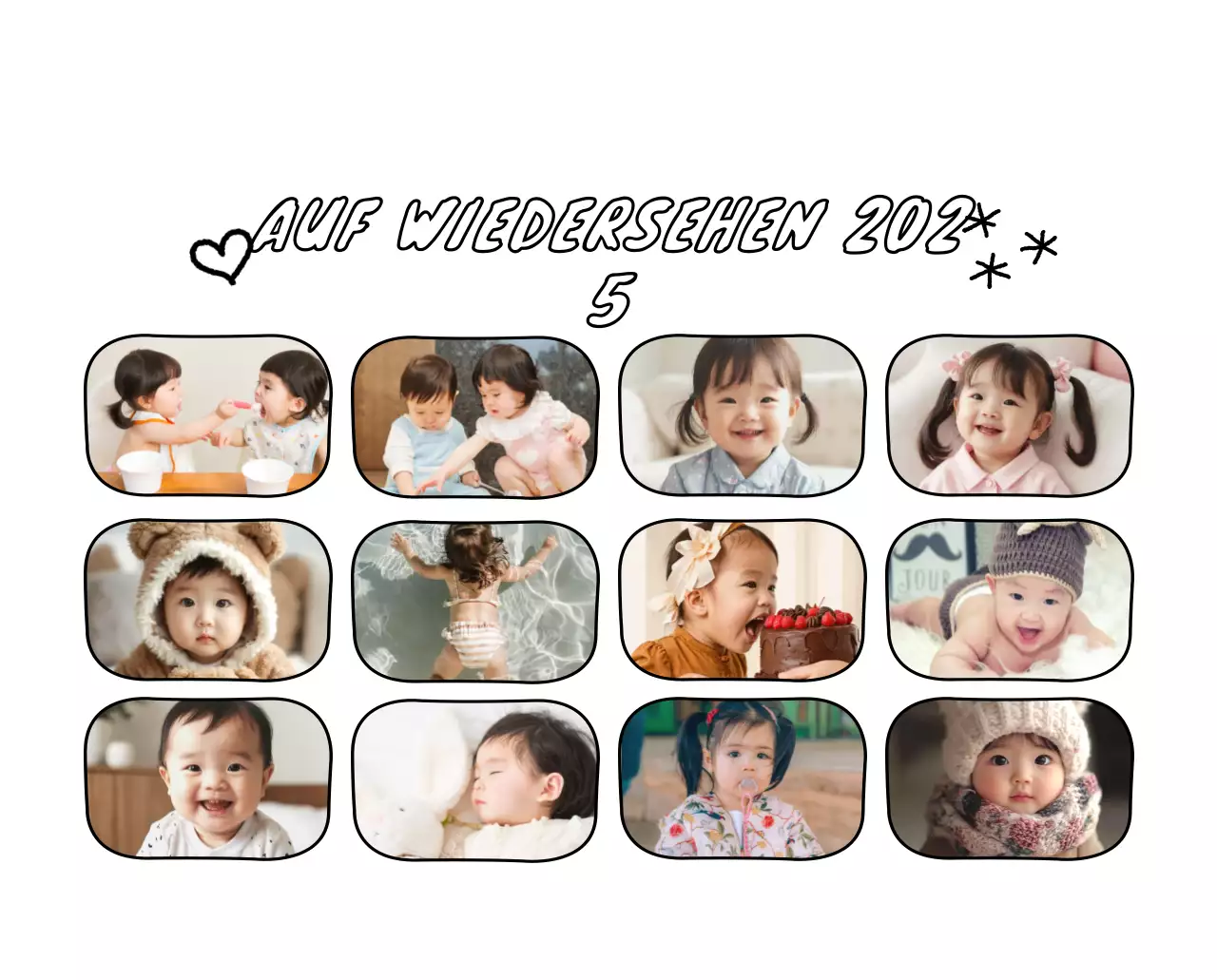 Gelber niedlicher Fotokalender