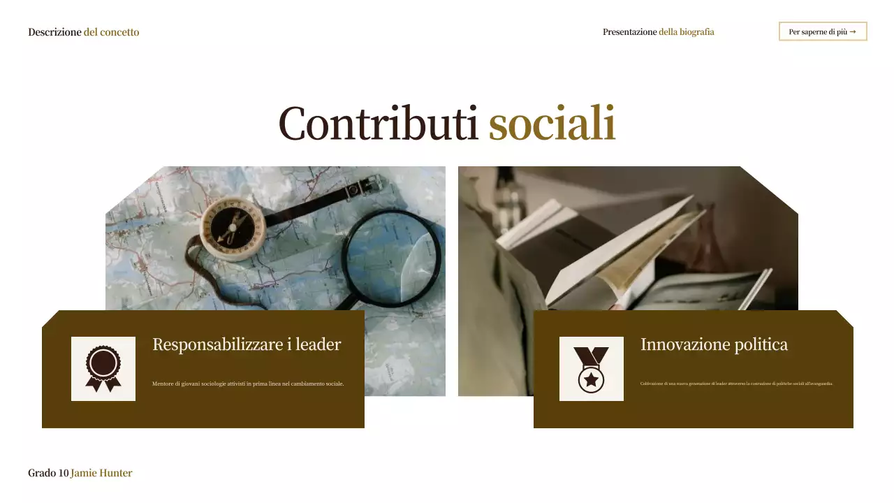 classe biografica vintage beige