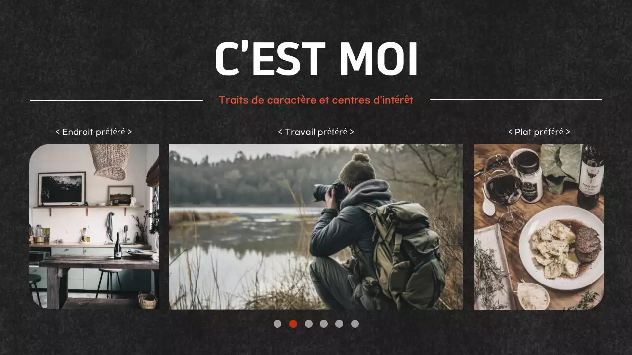 document de portefeuille moderne noir