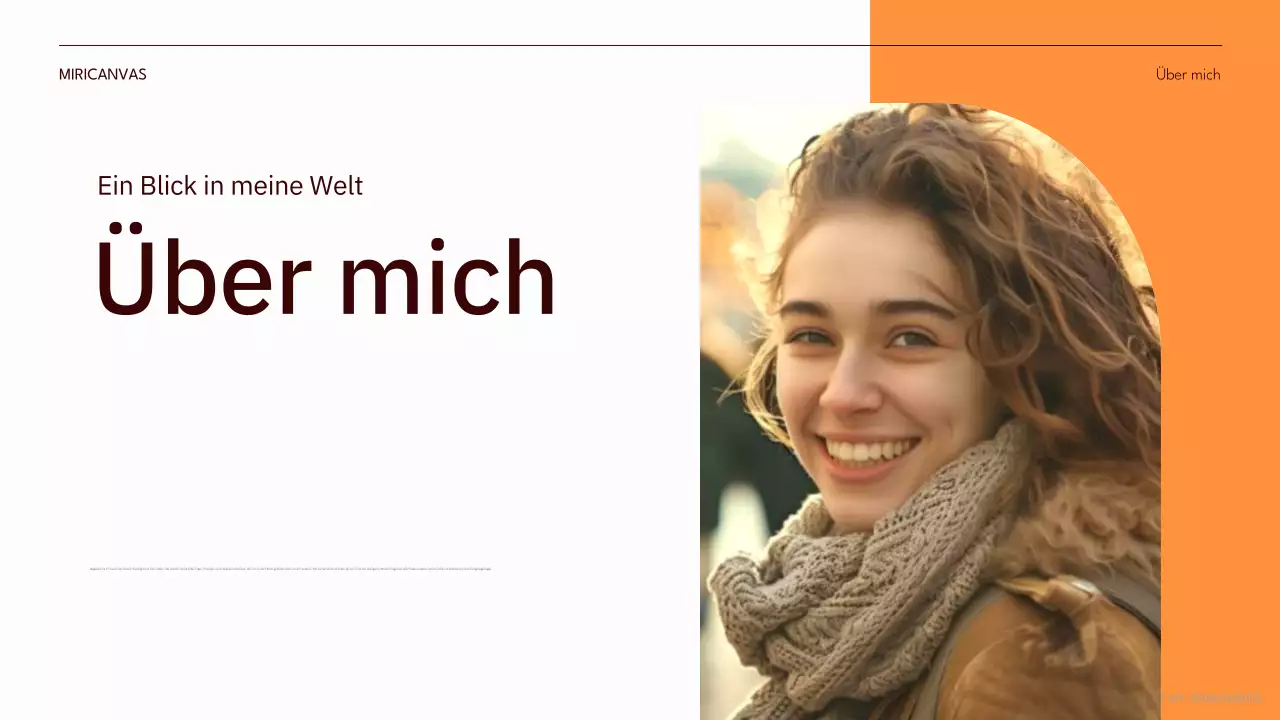 orange modern moderne Selbstdarstellung pitch