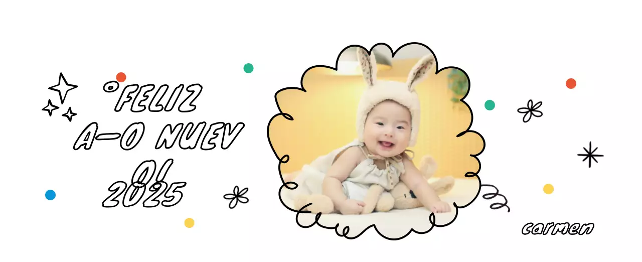 Bonito calendario con fotos de Año Nuevo