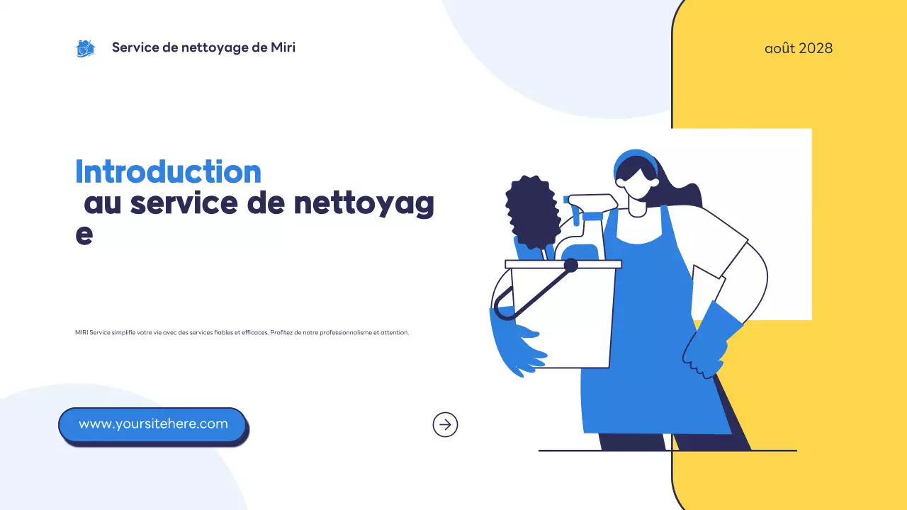 blue modern cleaning service introduction