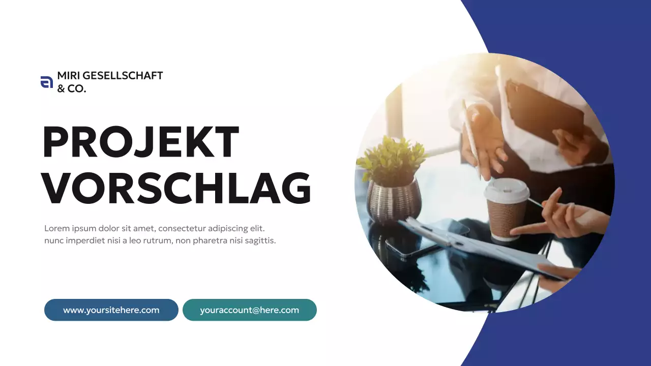 blue modern business proposal