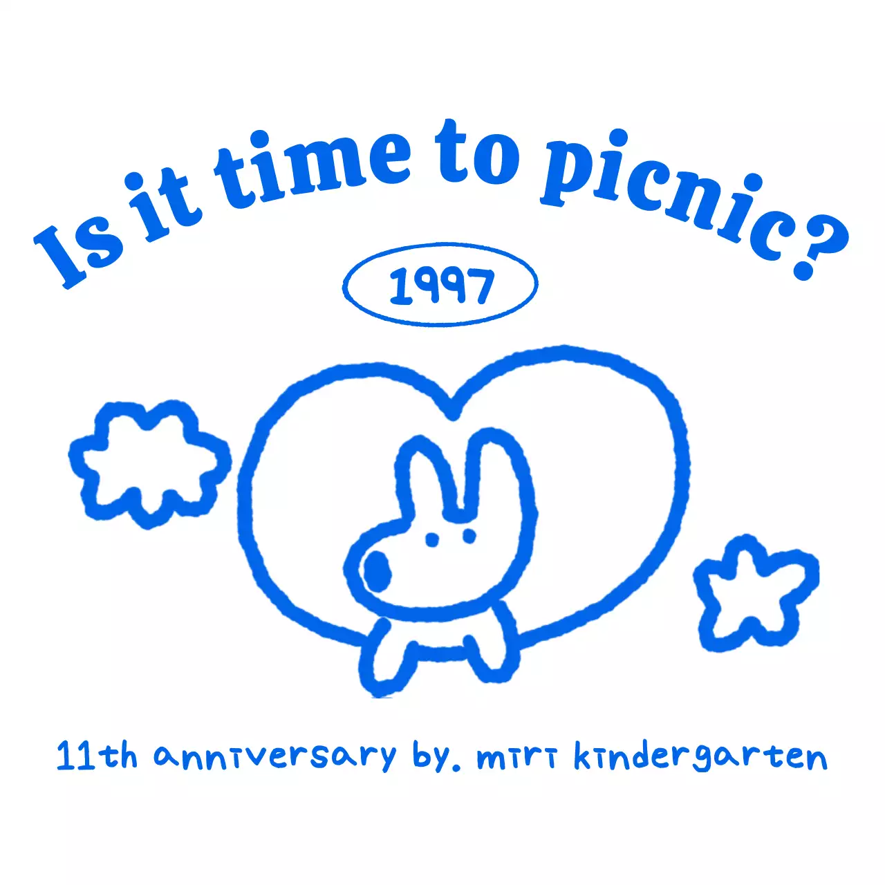 Peringatan taman kanak-kanak yang dilukis dengan tangan yang lucu