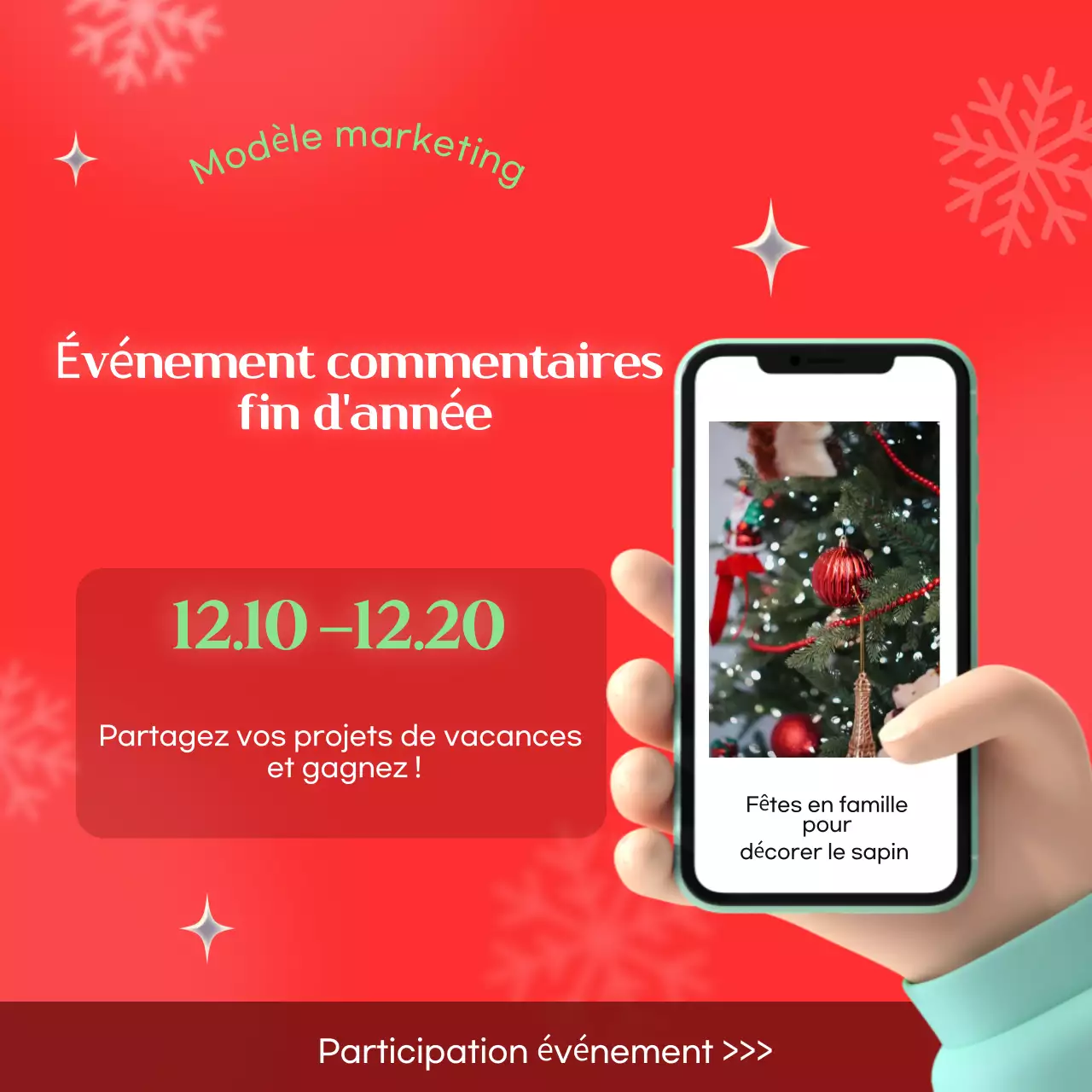 Promotion de Noël rouge et cosy