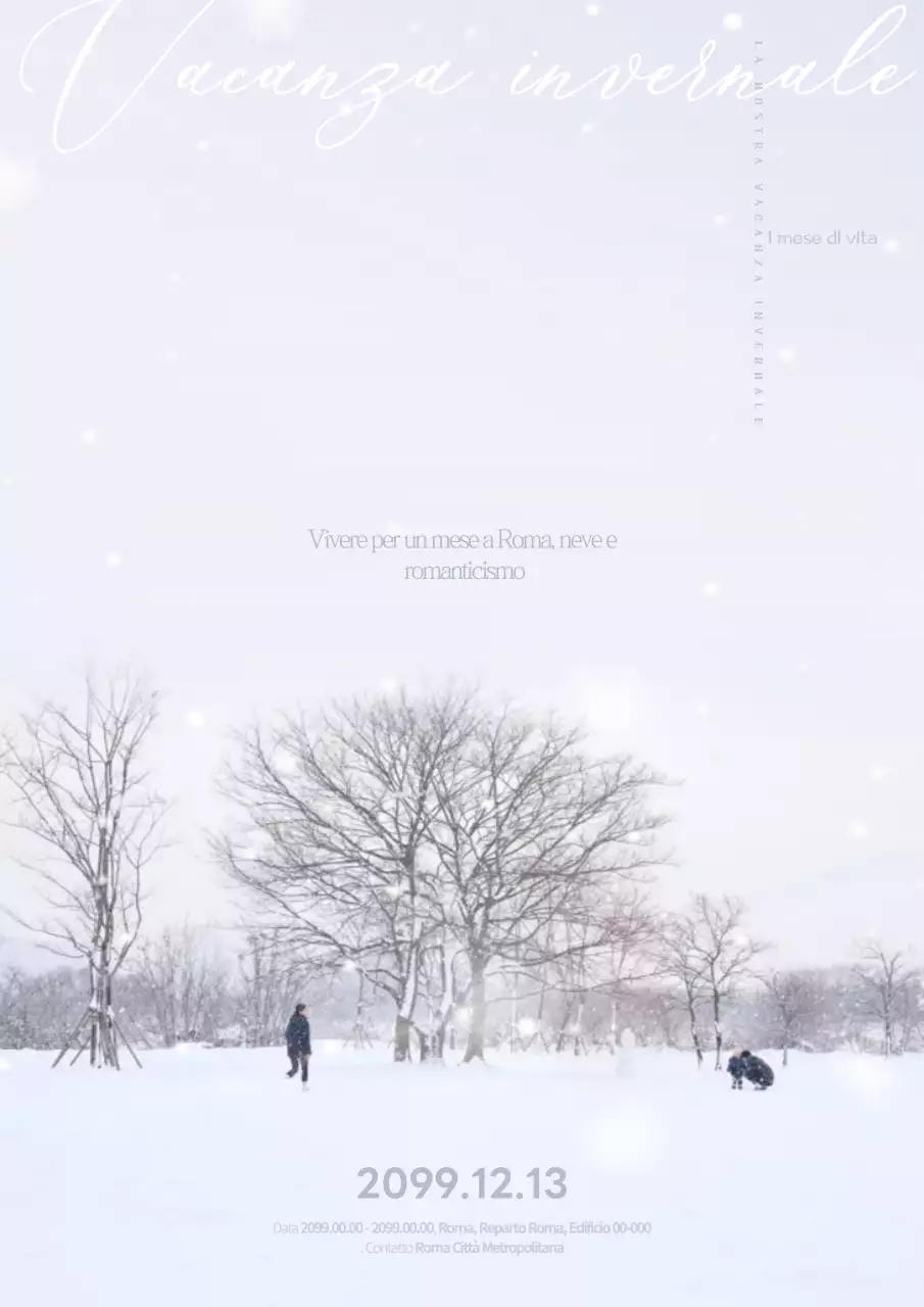 Campagna invernale minimalista in bianco