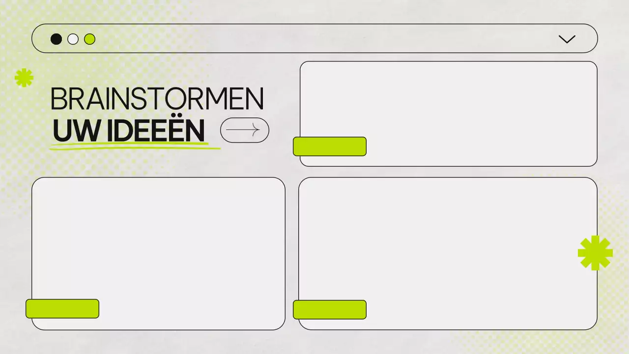 Presentatie Infographic Groen en Grijs Brainstormen