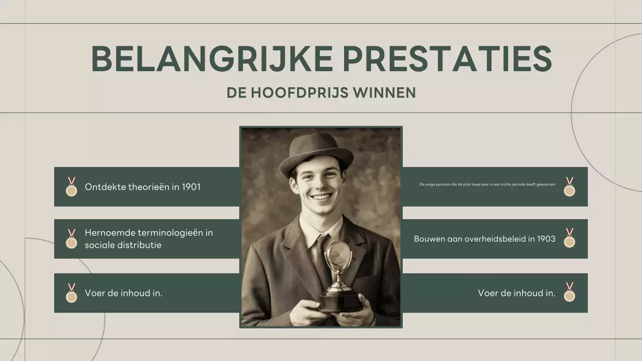 groen klassieke biografie presentatie