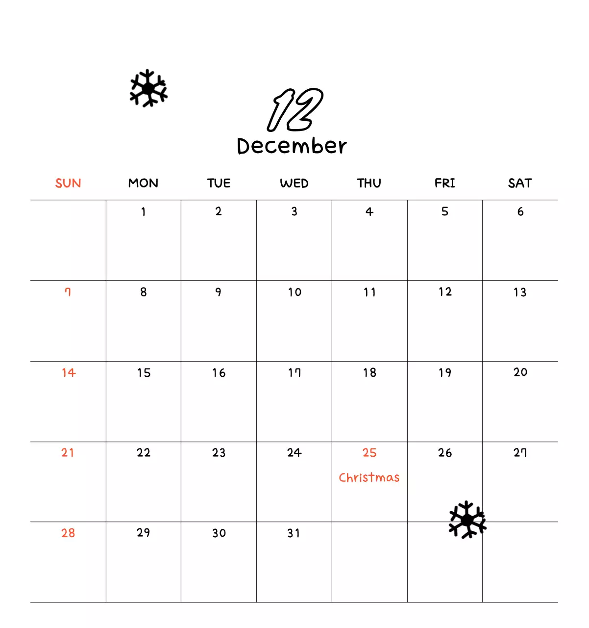 Kalender foto Tahun Baru yang lucu