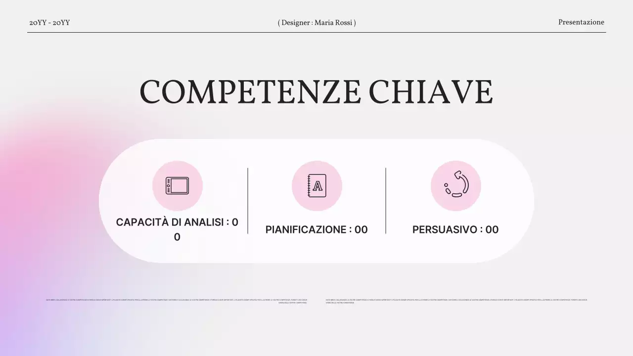 Un semplice portfolio sfumato in rosa