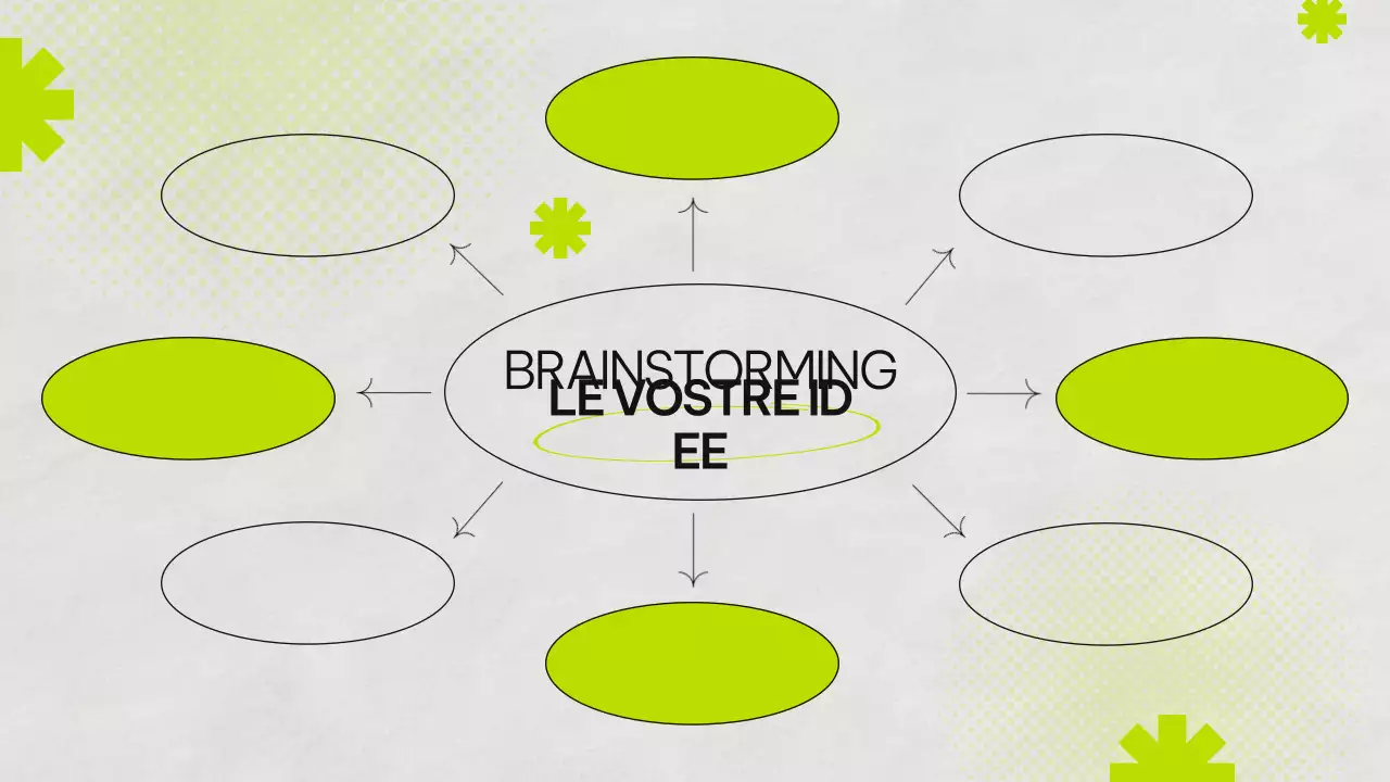 Presentazione infografica del Brainstorming verde e grigio