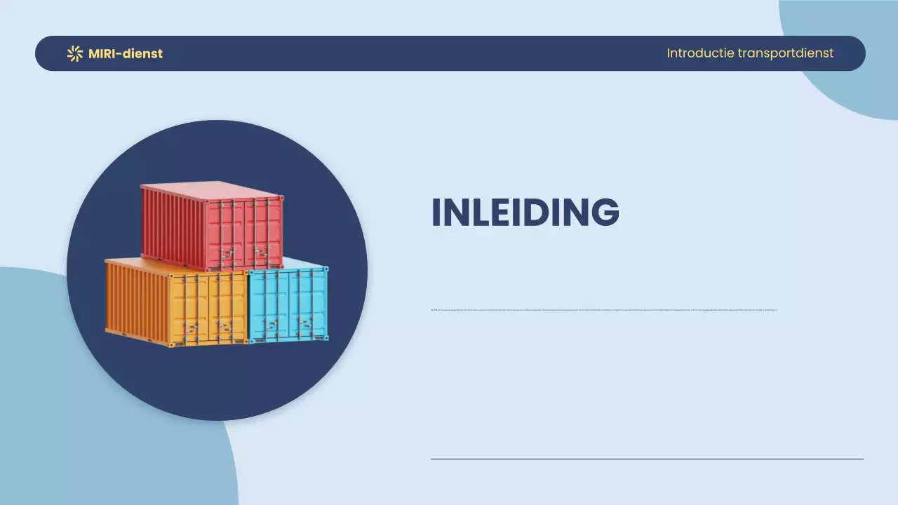 Blauw-Geel Modern Vervoer Inleiding