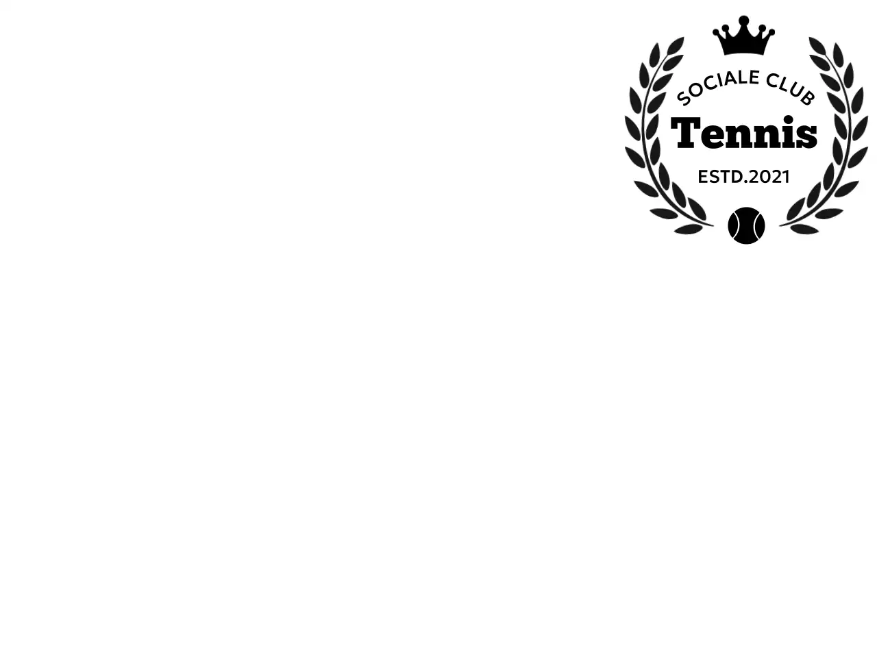 Eenvoudig logo voor tennisorganisatie