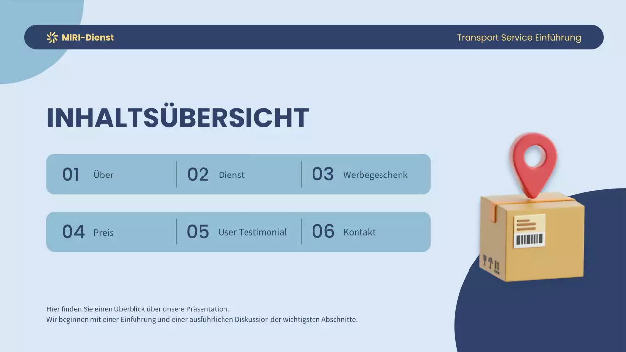 Blue and Yellow Modern Transport Service Einführung