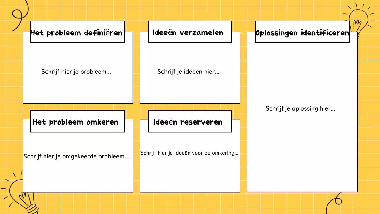 geel brainstormen infographics presentatie