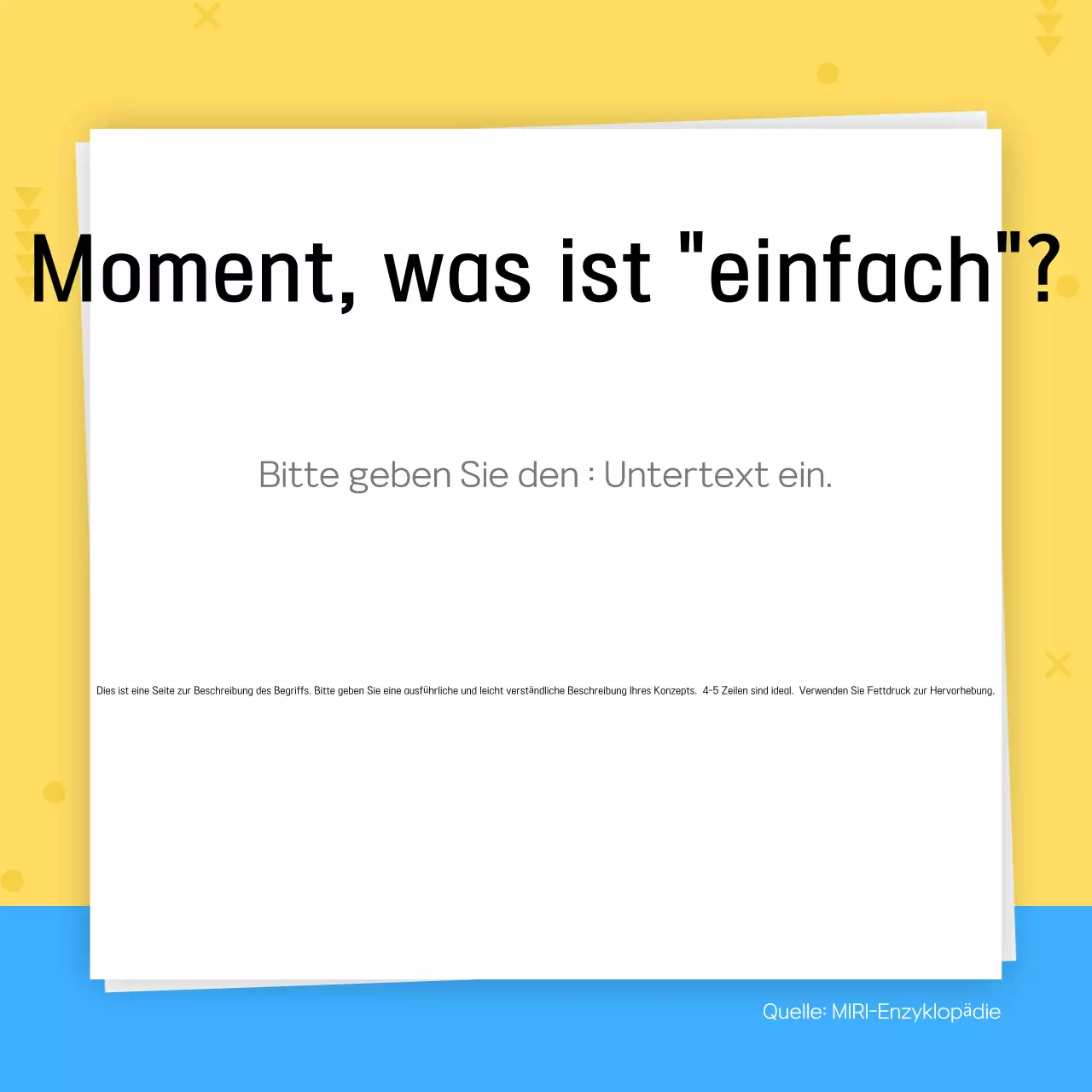 Ein einfacher Business-Newsletter in Hellblau und Weiß