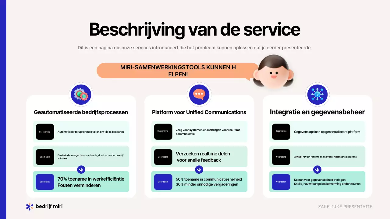 Promoot je beige moderne bedrijfsvoorstel