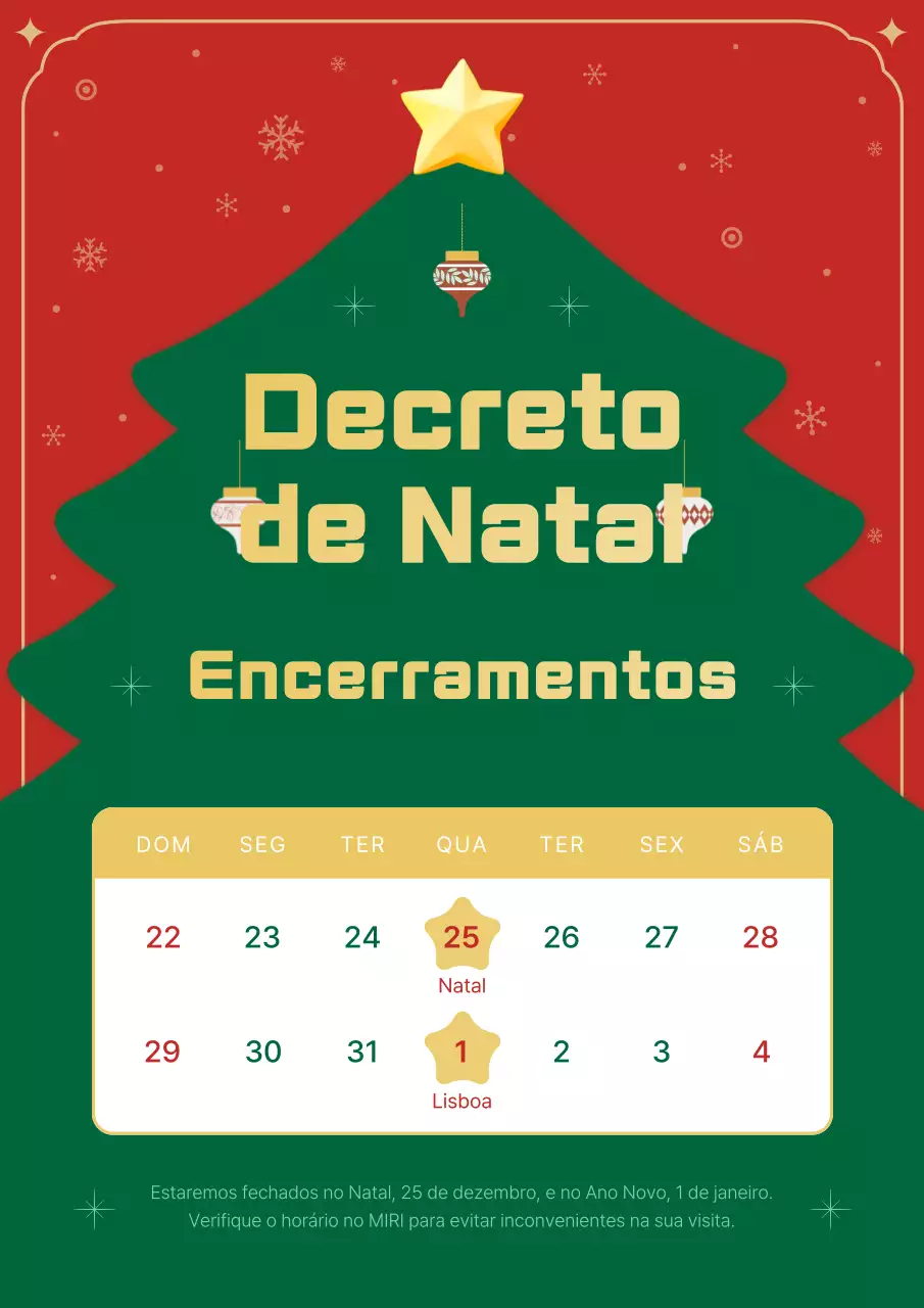 Guia dos feriados tradicionais vermelhos