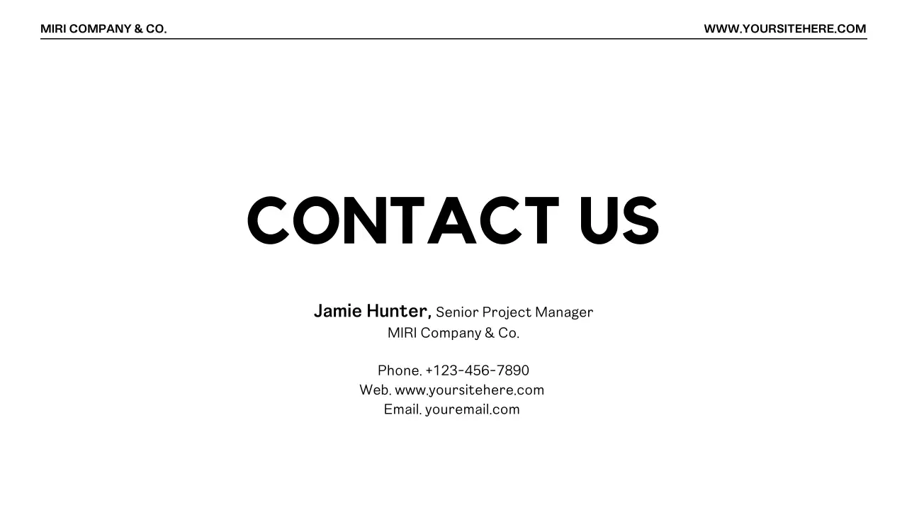 Turquoise Modern Project Template Presentation