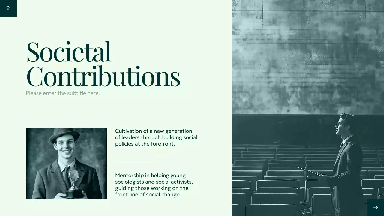 Green Elegant Biography Presentation