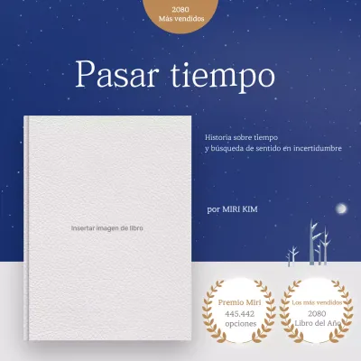 Anuncio de lectura simple azul