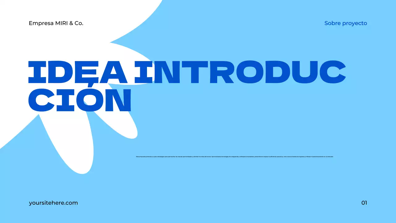 documento de propuesta de proyecto blue modern