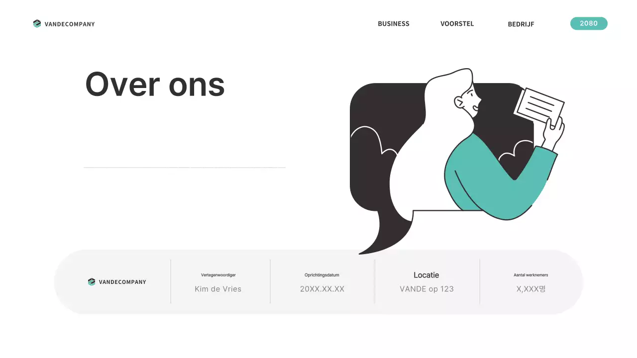 Een eenvoudig businessplan in mintkleur