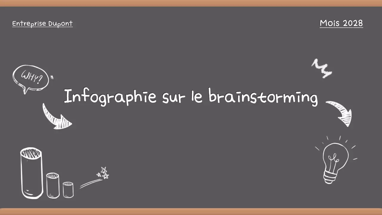 Présentation de brainstorming gris vintage