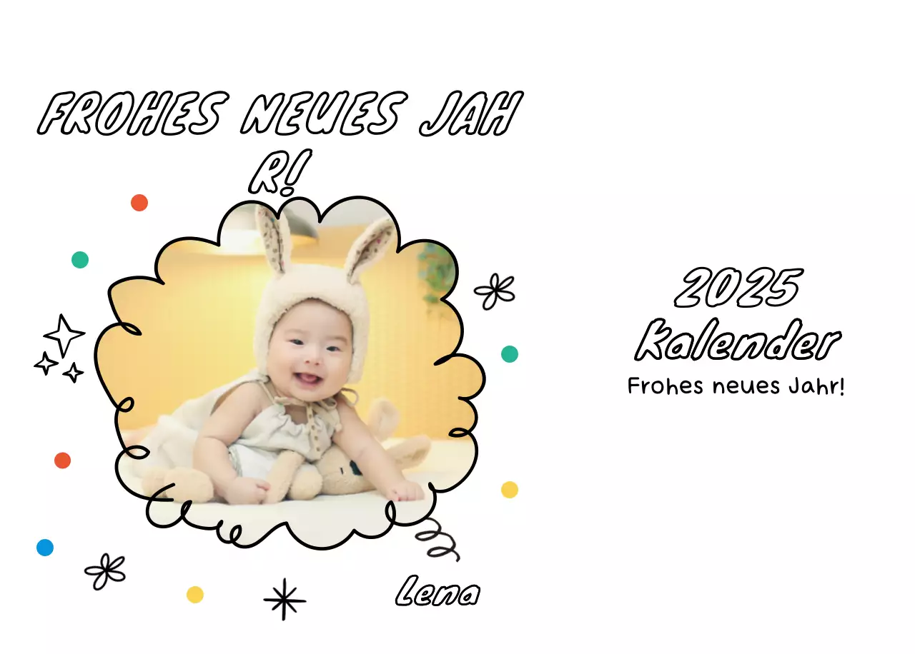 Weißes und hübsches Neujahrstagebuch