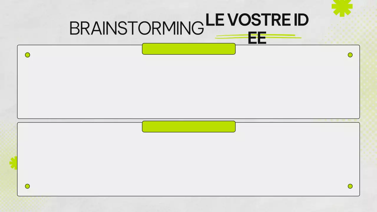 Presentazione infografica del Brainstorming verde e grigio