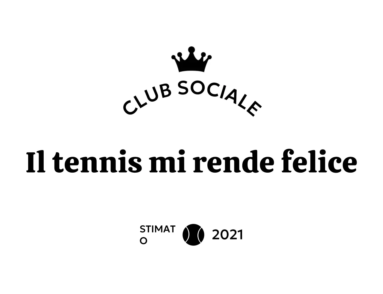 Logo semplice dell'organizzazione di tennis