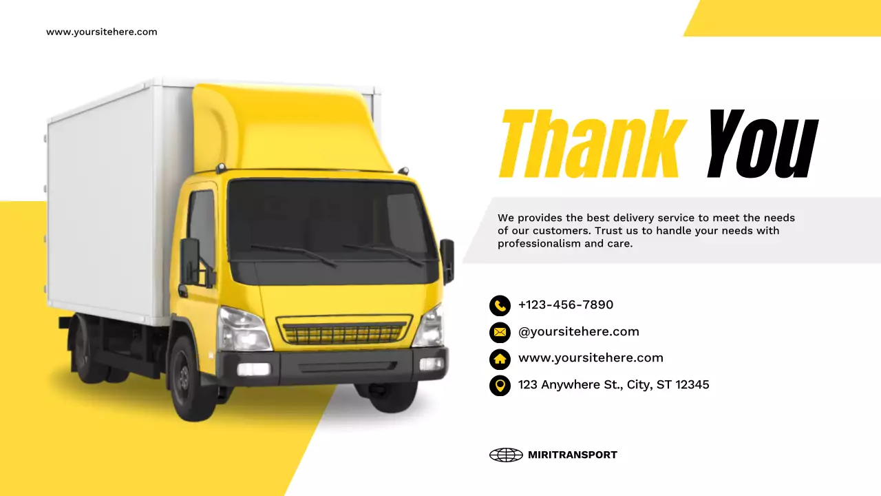 Yellow Modern Transport Presentation