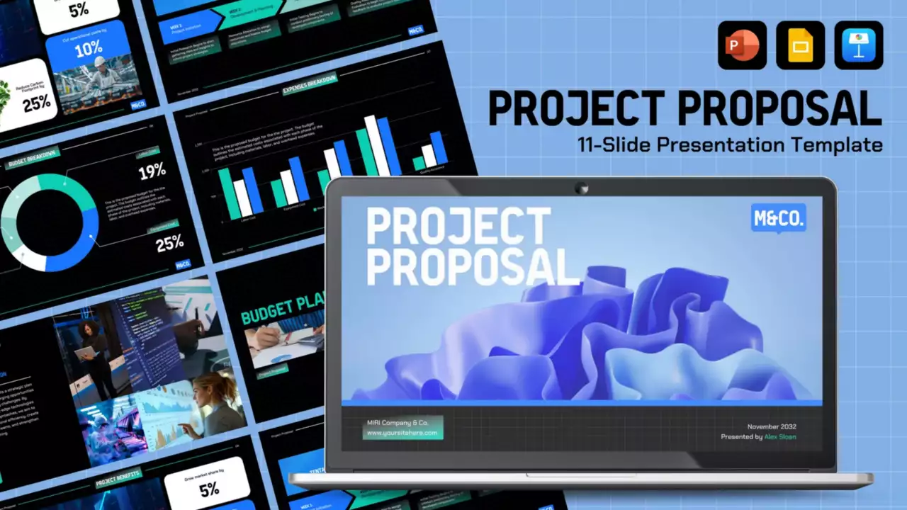 Proposta de projeto Blue Modern
